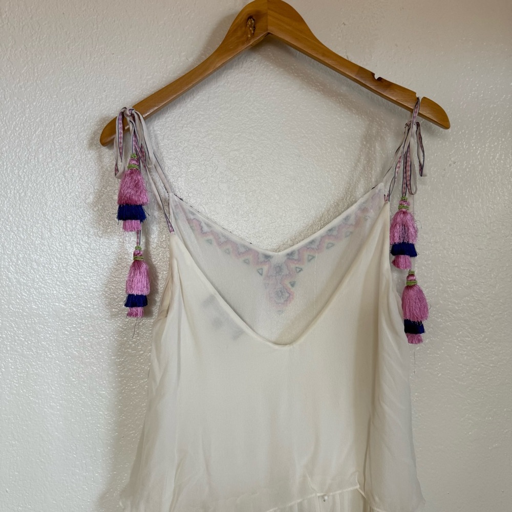 HEMANT AND NANDITA Silk Ivory embroidered Dress Size S - Picture 12 of 14